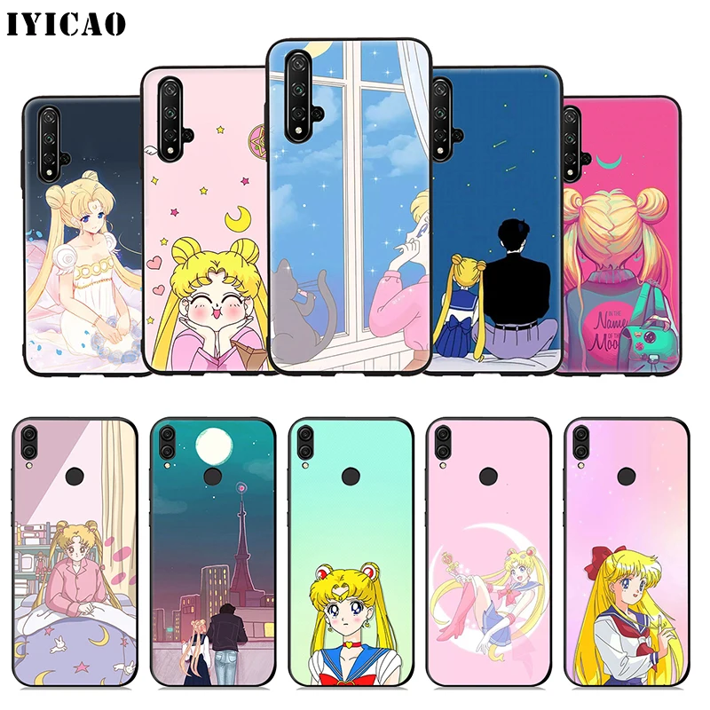 Мягкий чехол IYICAO Sailor Moon для huawei Honor 20 10 9X9 8X 8C 8 7X 7A 6A Lite Pro View Note |