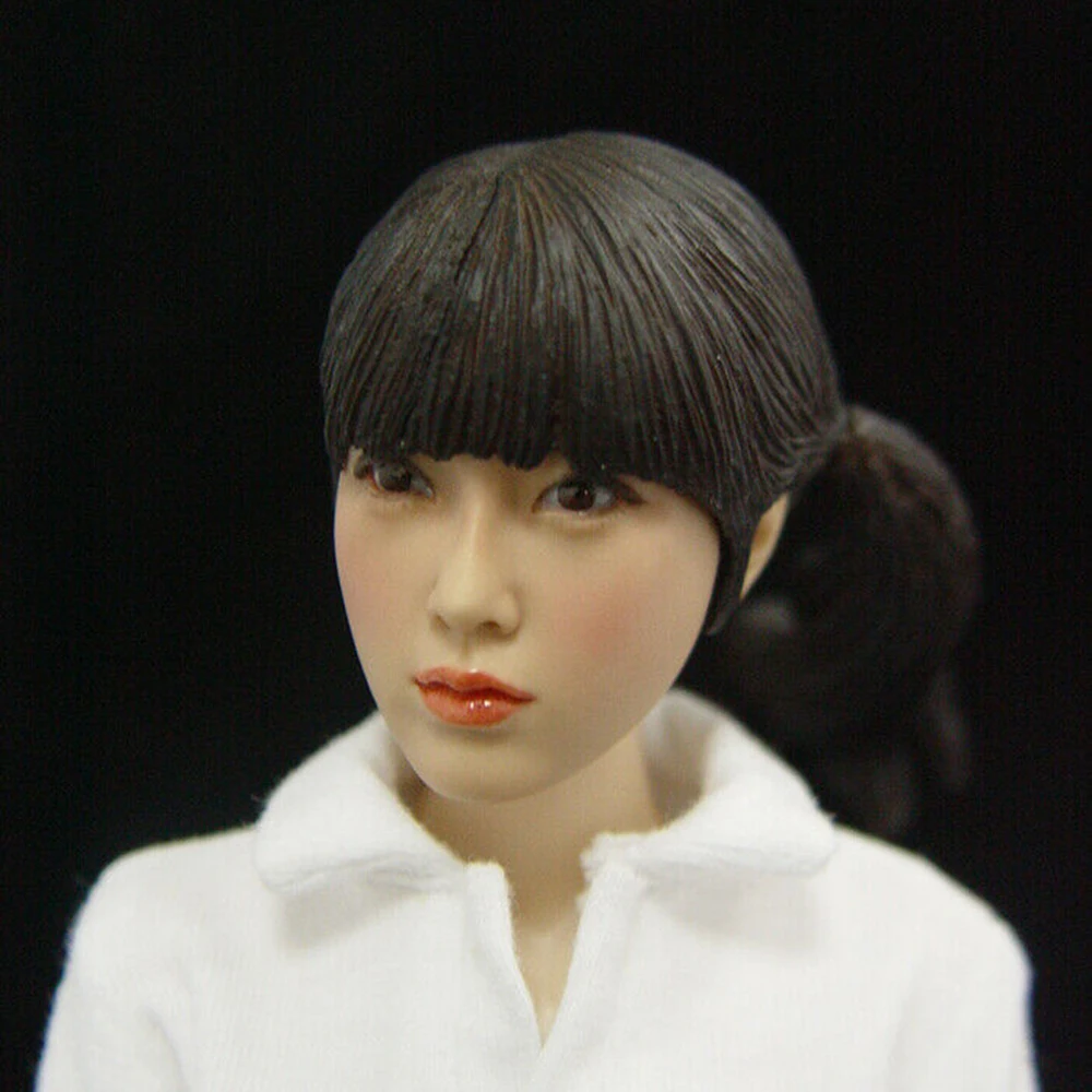 1/6 кумик KM017 Красота Девушка голова Лепка с косичками модель игрушки для 1" фигурка аксессуар коллекционные игрушки подарок