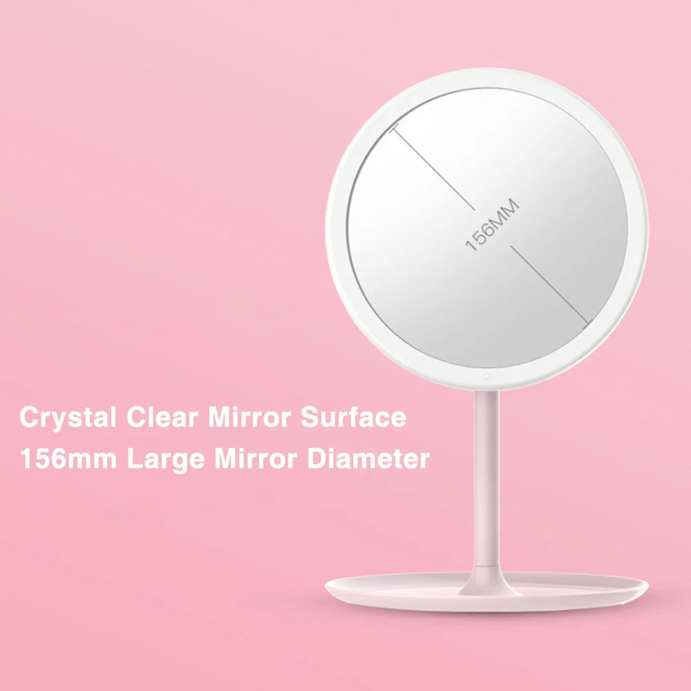Светодиодный зеркало для макияжа со съемной основой для хранения натуральный белый светодиодный косметическое зеркало дневного света вращение на 90 градусов Дорожные зеркала для макияжа