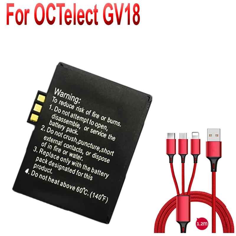 Батарея OCTelect GV18 Смарт часы телефон 550 мАч батарея долгое время работы в режиме