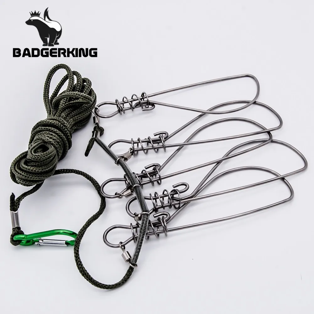 5 Meters Kukan Fish Lock fly Fishing Accessories Stainless Steel fish holder Sea River Outdoor Sport Camping Fishing Tackle