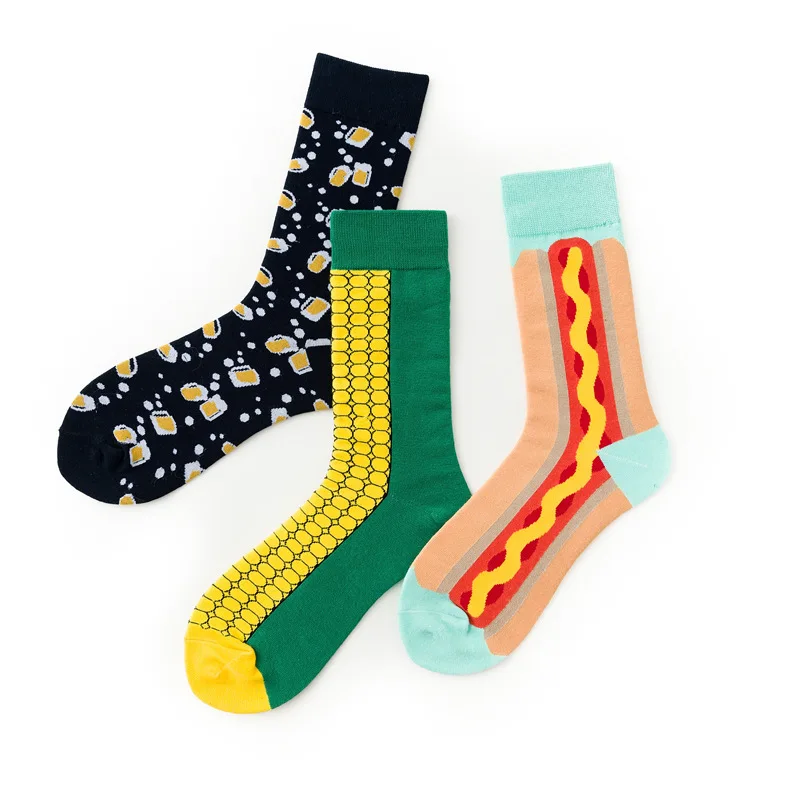 Новинка года; носки с рисунками из мультфильмов; милые носки в стиле пэчворк; высокое качество; calcetines