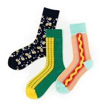 Новинка года; носки с рисунками из мультфильмов; милые носки в стиле пэчворк; высокое качество; calcetines