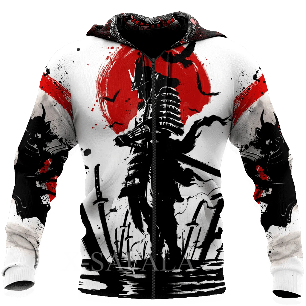 Japan Ninja Warrior Tattoo Samurai Masks 3D Print Size Hoodie Man Women  Harajuku Outwear Zipper Pullover Sweatshirt Unisex-5 - AliExpress