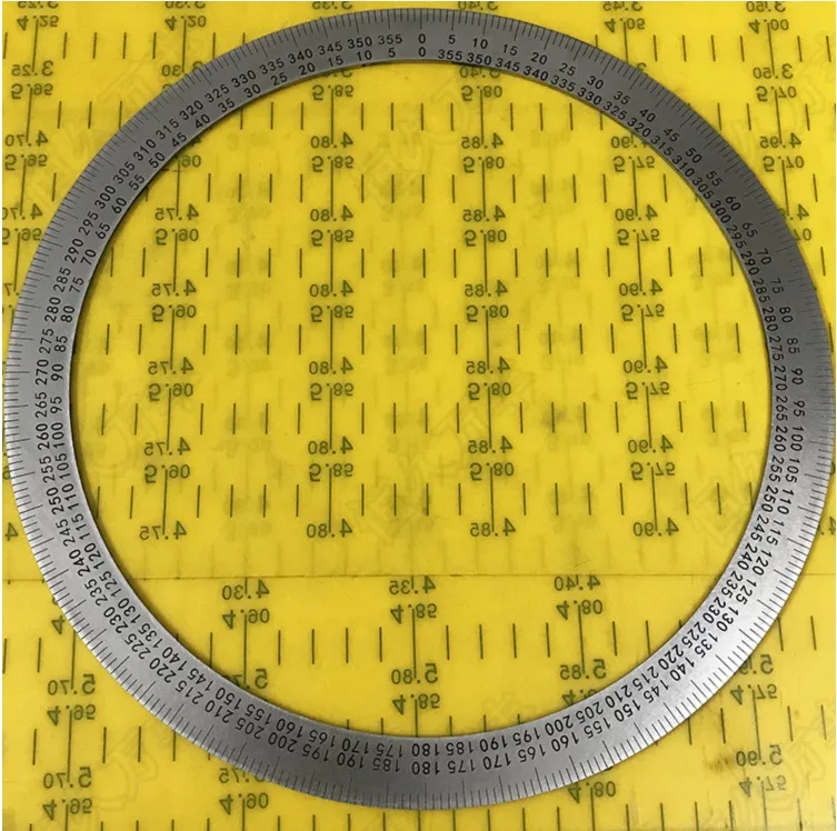 

Diameter:260mm Inner d:90mm Thickness:1mm 360 Degree Dial Plate Stainless Steel Disc