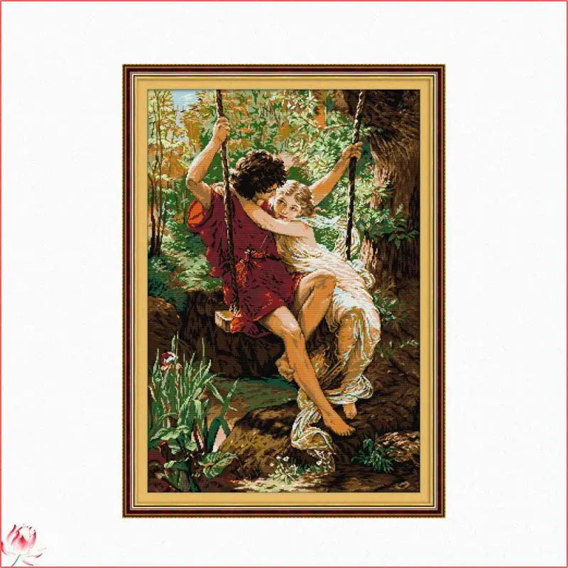 

Lovers Embrace Scenery patterns counted 11CT 14CT DIY Cross Stitch Sets Chinese Cross-stitch Kits Embroidery Needlework Gift