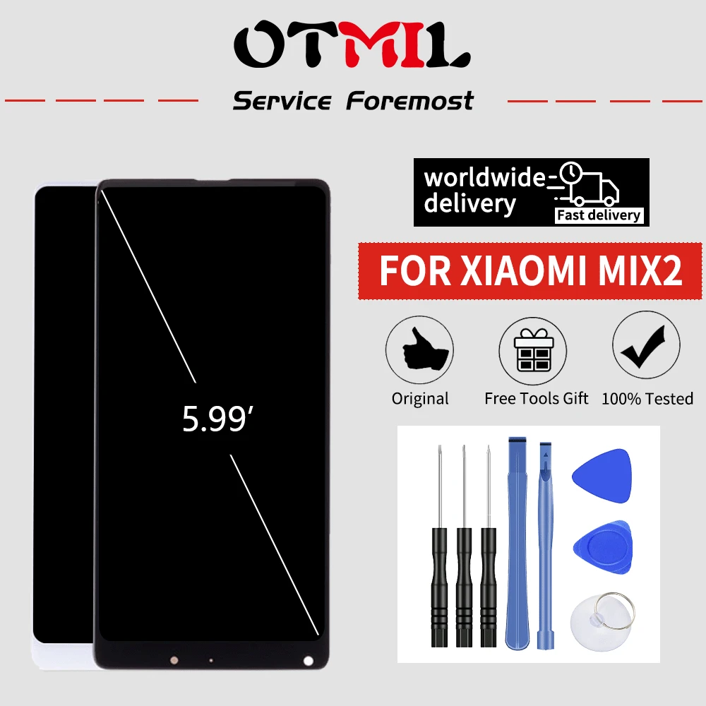 Оригинал 5 99 &quotдля XIAOMI MI Mix 2 ЖК дисплей сенсорный экран с рамкой Digitizer Для 2/дисплей