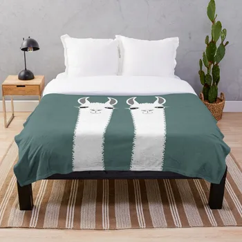 

LLAMA TWINS Blanket Wool Flannel Plush Blanket Bedspread For office Sherpa Blanket Couch Quilt Cover Travel