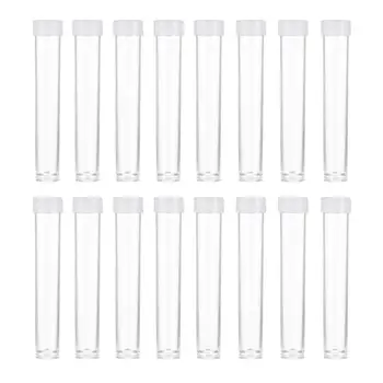 

200pcs Clear Tube Plastic Bead Containers Box with Lid for Jewelry Bead Storage Packaging Nail Tool 13.5mm wide, 76mm long