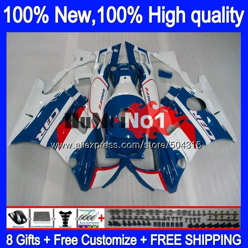 Корпус+ майка для HONDA CBR600FS CBR 600F3 600 F3 CC 97-98 3MC. 16 CBR600 F3 FS 600CC CBR600F3 97 98 1997 1998 Обтекатели белого и синего цвета