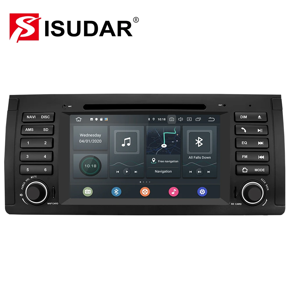 Isudar 1 Din Авто Радио Android 10 для BMW X5/E53 E39 автомобильный мультимедийный плеер