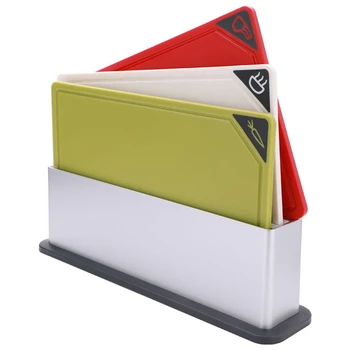 

Non-Slip Cutting Board Set with Storage Case,Classification Cutting Board for Vegetable,Fruit,Meats&Bread,4Pcs/Set