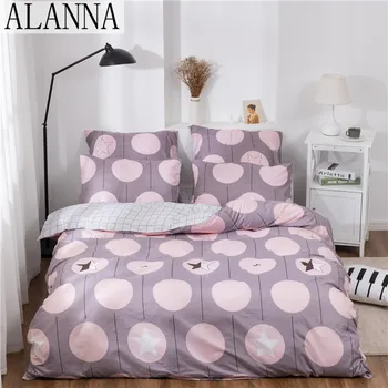 

Alanna X-1003 Printed Solid bedding sets Home Bedding Set 4-7pcs High Quality Lovely Pattern with Star tree flower