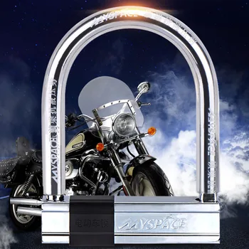 

Waterproof Bicycle Anti Theft Stainless Steel Motorcycle Lock Bike Vehicle U Lock Cycling Accessories high strength lock