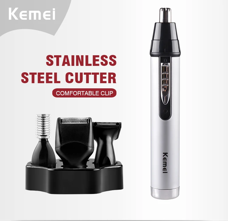 Kemei KM-6650 лучший триммер для бороды и носа машинка для стрижки волос оптом