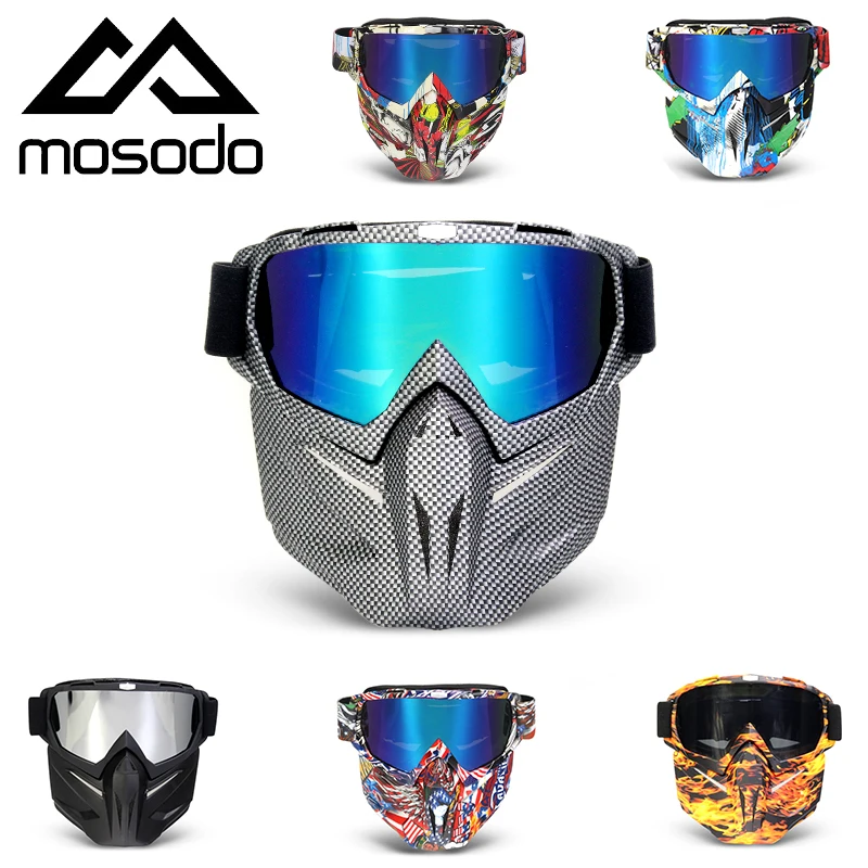 

Mosodo Snowmobile Ski Goggles Motorcycle Colorful Anti-fog Masks Snow Windproof Winter Skiing Glasses Snowboard Goggles