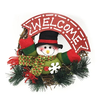 

Garland Arrangement Christmas Ornament Christmas Wreath Decorative Wreath 23CM Bow Christmas Decoration