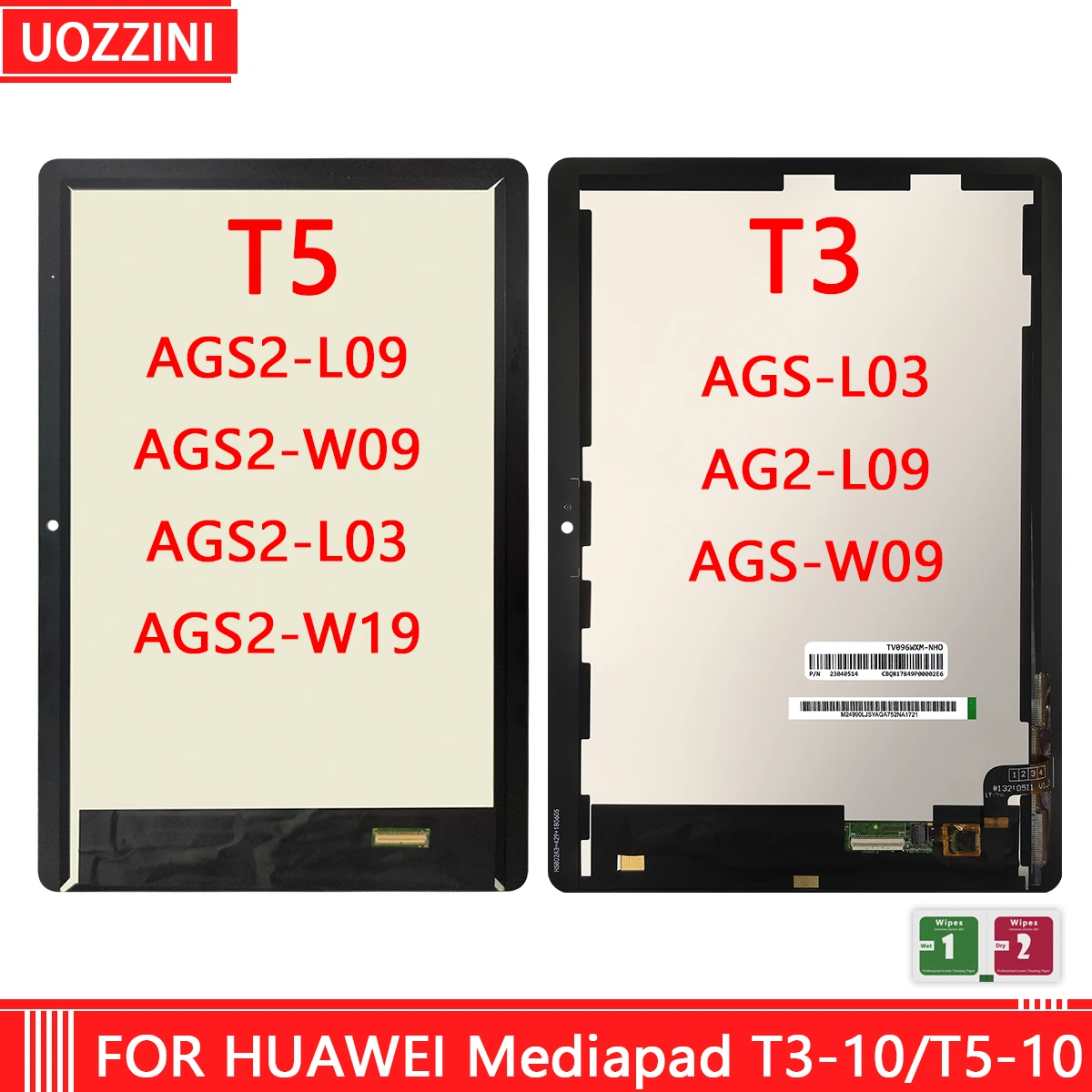 Huawei MediaPad T3 10/T5 10 LCD Display Touch Screen Digitizer Assembly Description Image.This Product Can Be Found With The Tag Names Tablet Accessories Parts, Tablet LCDs Panels, Tablet Parts
