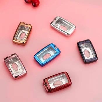 

2 IN 1 TPU Remote Key Case Shell Cover w/ Button Film For Range Rover Velar For Land Rover Discovery 5 For Jaguar E-Pace 2018 19