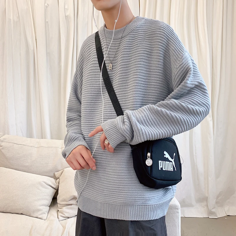 Winter Sweater Men Warm Fashion Solid Color Casual Knit Pullover Men Sweter Clothes Loose Long-sleeved Sweaters Man M-2XL Winter Sweater Men Warm Fashion Solid Color Casual Knit Pullover Men Sweter Clothes Loose Long-sleeved Sweaters Man M-2XL