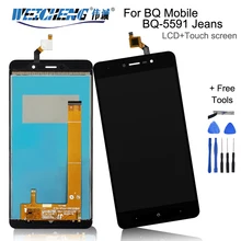 5.5 Inch For BQ BQ-5591 BQ 5591 BQS 5591 BQS5591 Jeans LCD Display+Touch Screen Digitizer Assembly Black Gold White Tools Tape