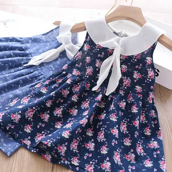 

2020 Summer Girls Floral Sleeveless Dress Wholesale Children's Clothing