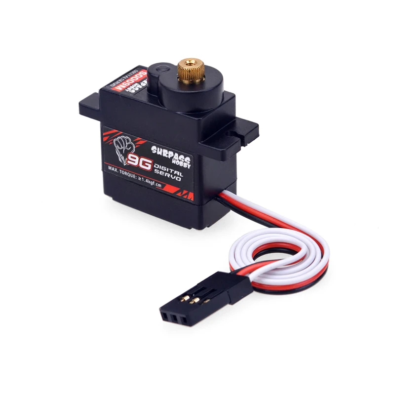 SURPASS Hobby S0009M 9g Metal Gear 1.4KG Digital Servo for RC Fixed-Wing Airplane Robot Car Boat Duct Plane