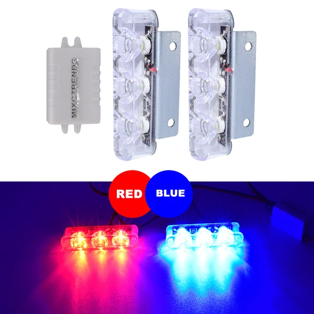 Identiteit Op tijd Cirkel Politie Led Light Strobe Waarschuwingslampje Politie Lichten Led Strobe  Verlichting Flasher Rood Blauw Auto Flash 6LED Flasher Stroboscopen| | -  AliExpress