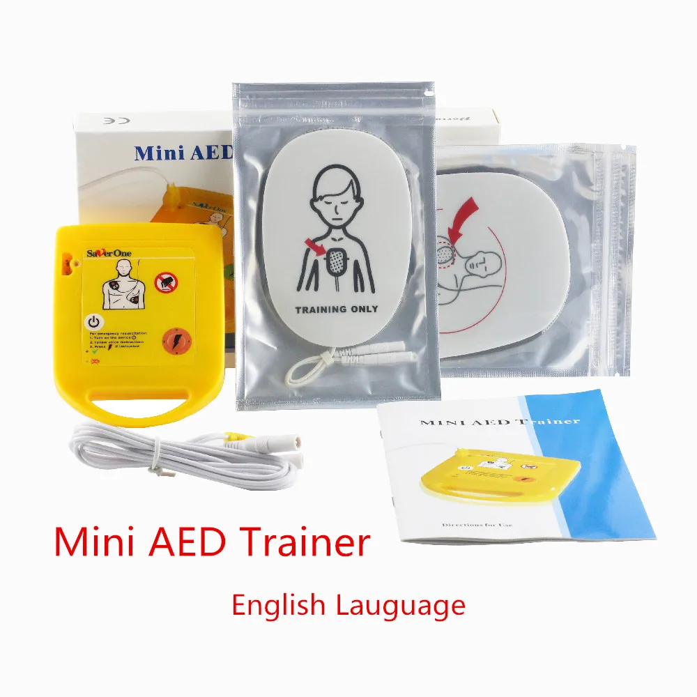 

XFT-D0009 Mini AED Trainer in English Voice Prompt Universal Training Defibrillator Outdoor First Aid Teaching Device