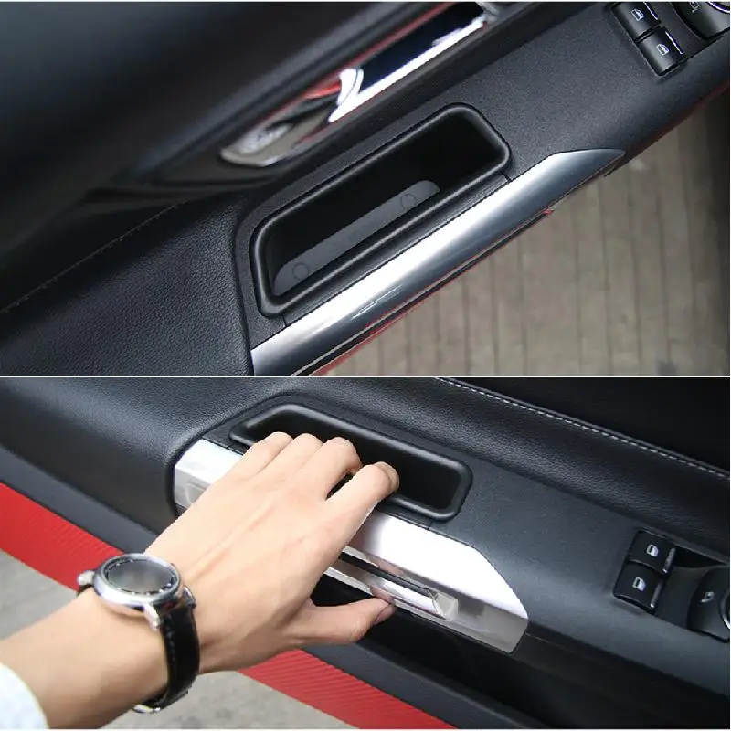 2 шт. ящик для хранения дверных ручек Ford Mustang 2015 + Держатель контейнера