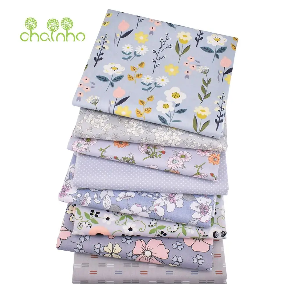Gray Color Series,Printed Twill Cotton Fabric, For DIY Sewing Quilting Baby & Children's Bed Clothes Material,100x160cm