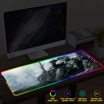 

FFFAS Led mouse pad Magic RGB mat American pop movie characters Notebook computer PC Detachable port Switch lights freely