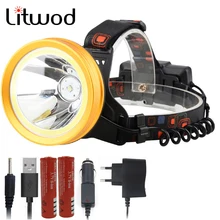 Litwod Z20 136& 9010 светодиодный налобный фонарь XM-L T6& COB Алюминиевый колпачок 18650 батарея отражатель Головной фонарь мощный фонарик