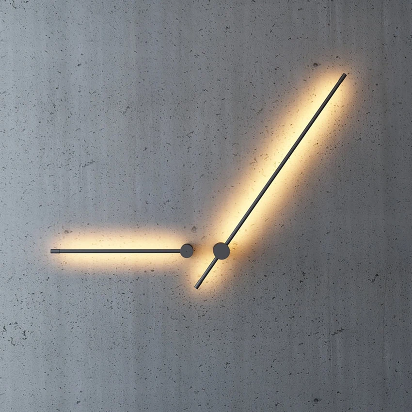 

Nordic Long Line Type Led Wall Lamps Nordic Loft Lighting Acrylic Lampshade Background Indoor Decor Wall Lights Aisle Luminaries