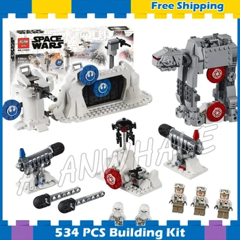

534pcs Space Wars Action Battle Echo Base Defence AT-AT Walker 11423 Model Building Blocks Children New Toy Compatible With Lago