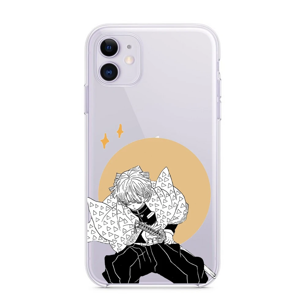 Горячая Распродажа чехол Demon Slayer для iPhone 11 pro 6s 7 8 plus X XR XS Max чехол для телефона s новейший японский аниме Kimetsu no Yaiba задняя крышка Coque - Цвет: TPU