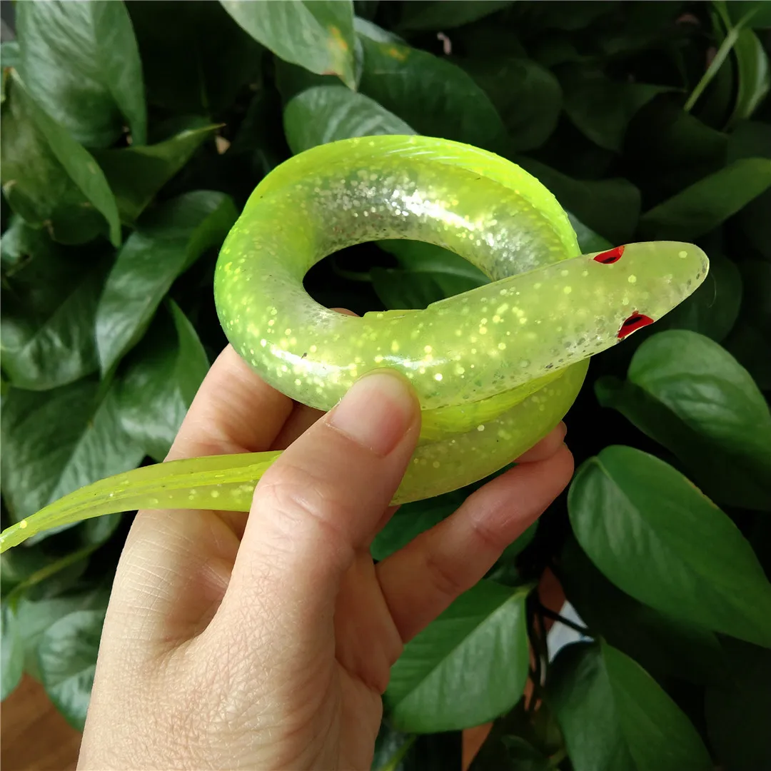 Isca de Pesca de Enguia Iscas de Pesca Grande Mar Macio Loach Artificial Pvc Iscas Tackles 5 Pçs 30cm 60g 2 Iscas artificiais