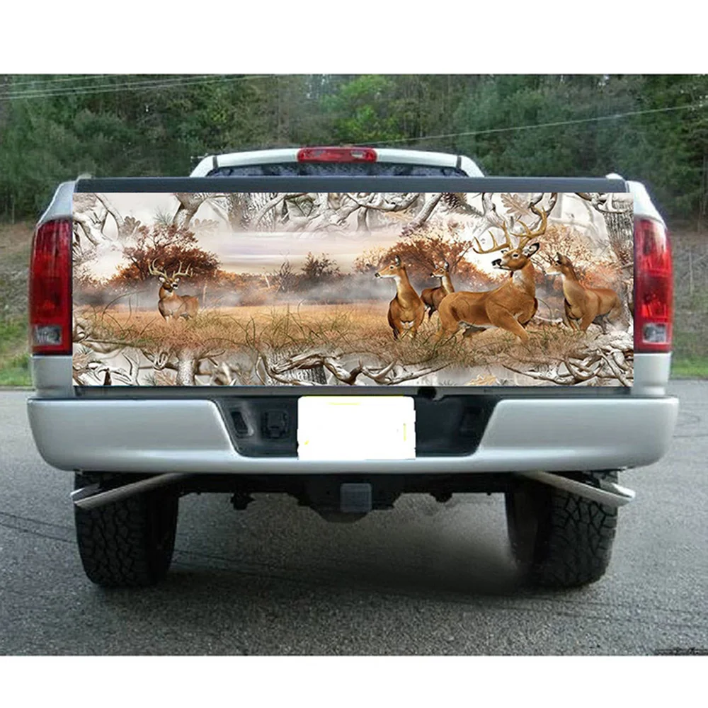 Whitetail Buck дуб засада Снег Камуфляж Охота автомобиль наклейка водонепроницаемый декор наклейка задняя дверь