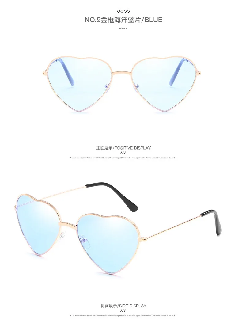 Женские металлические авиационные солнцезащитные очки, солнцезащитные очки в форме сердца, унисекс, стимпанк, Ретро стиль, солнцезащитные очки для женщин, Oculos De Sol, UV400