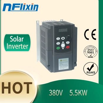 

380V 5.5KW VFD High Performance Frequency Inverter of Triple (3) Phase for 3 phase high speed spindle motor