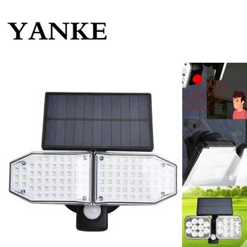 

YANKE Outdoor LED Solar Light Motion Sensor Waterproof Split style Sunlight Powered Path Yard Lighting Cool White Wall Lamp