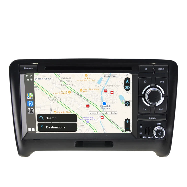 Top CarExc 7 inch Android 9.0 Radio Wireless CarPlay GPS Navigation DVD Player for Audi TT MK2 8J 2006 2007 2008 2009 2010 2011 2012 5
