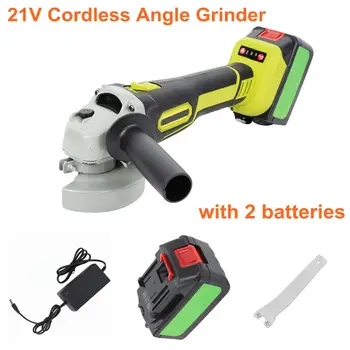 

21V Cordless Angle Grinder With Storage Box Brushless Reliable Motor Side Trimmer Adjustmentable Speed Angle Grinder Power Tool