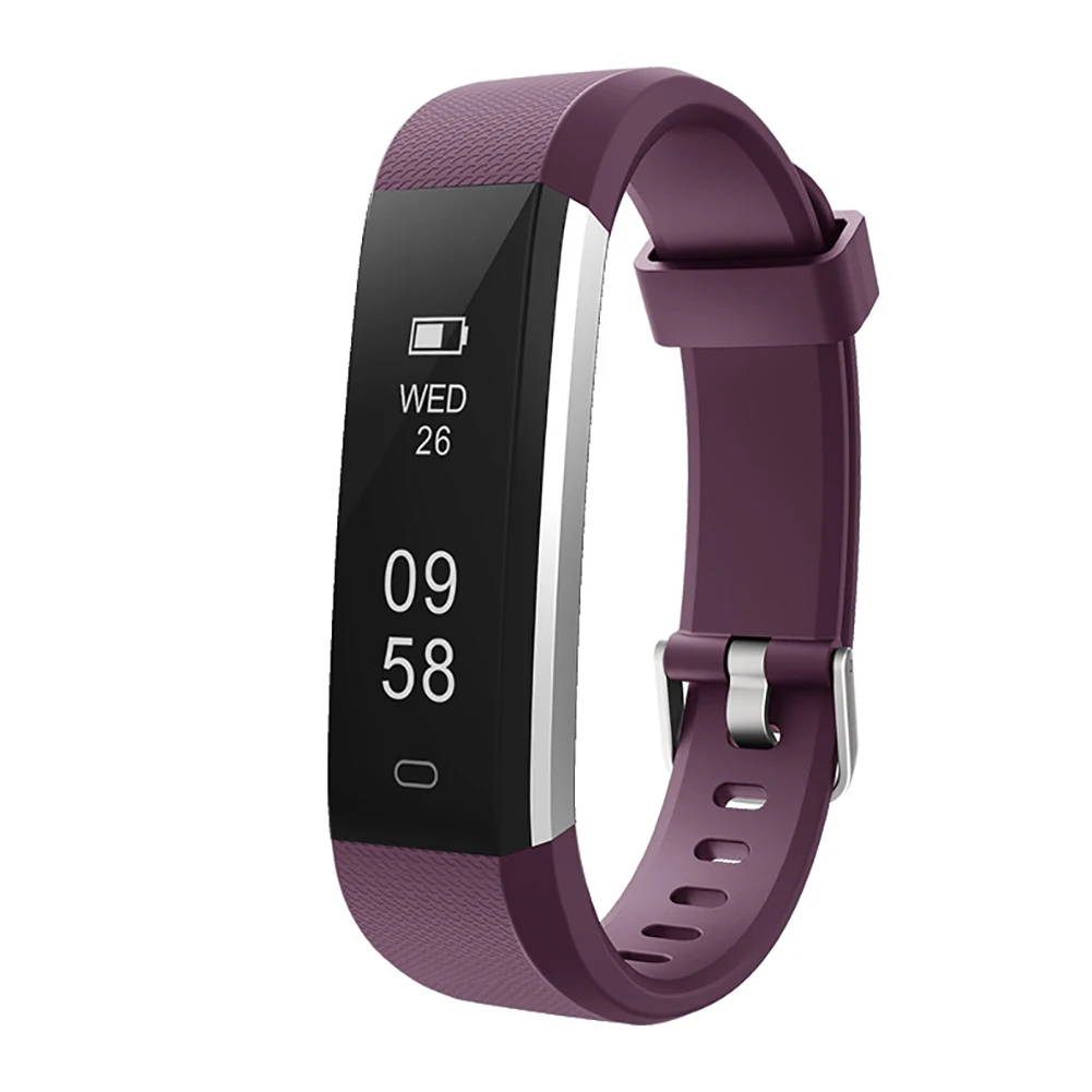 purple Умный Браслет для бега Спортивный Bluetooth Водонепроницаемый USB зарядка фитнес-трекер gps мониторинг сна шагомер подарок - Цвет: purple