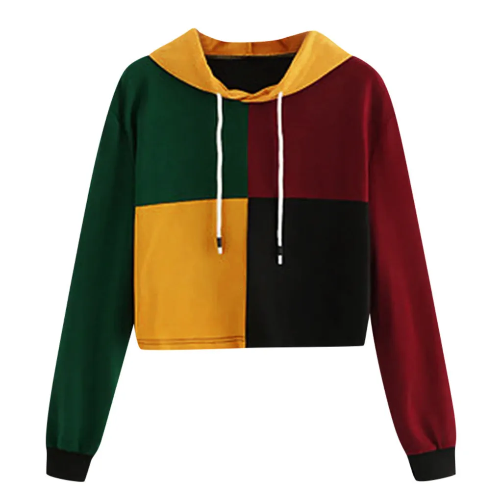Женские толстовки 2019 Herfst Зимние толстовки с лоскутным принтом Harajuku флисовые Losse Moletom Feminino Harajuku Trui z0803