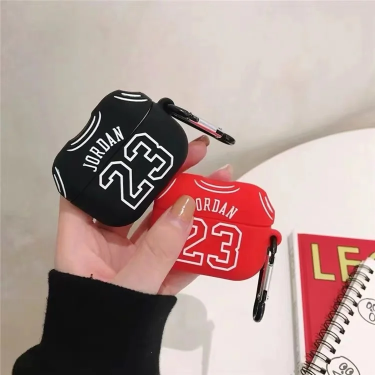 

Basketball 23 Jordan Soft Silicone Earphone Case for Apple AirPods pro Protection Wireless Bluetooth Headset Cover For Airpods 3