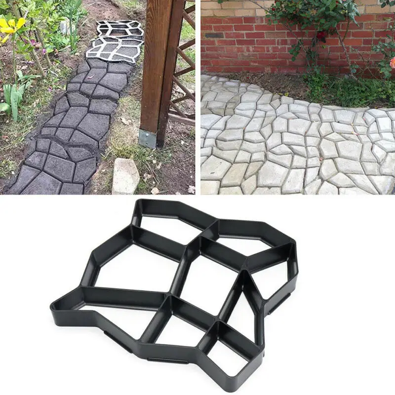 DIY садовые инструменты для дома 36*36 см садовая дорожка, форма, неправильная модель бетона, шаговый каменный цемент, форма, кирпич