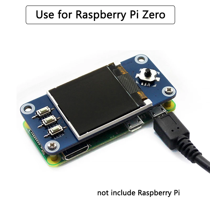 Raspberry Pi 4B/3B+/3B/Zero 1.44 inch LCD Hat 3.3V 128x128 SPI Interface Screen LED Backlight Display with Joystick