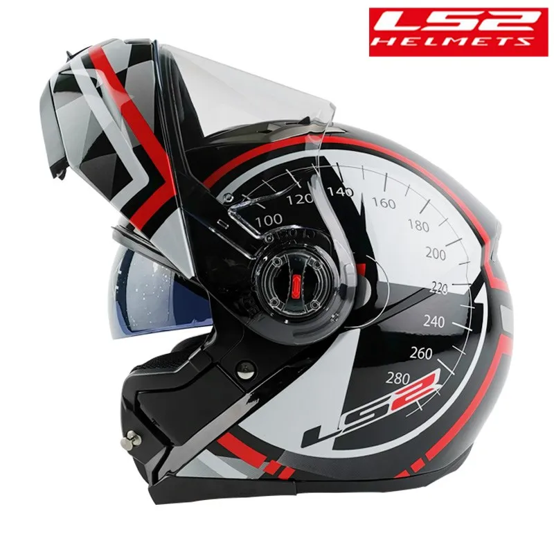 LS2 FF370 Flip Up Motorcycle Helmet Full Face Dual Lens Visor Man Woman Helmet capacetes de motociclista ECE Certification
