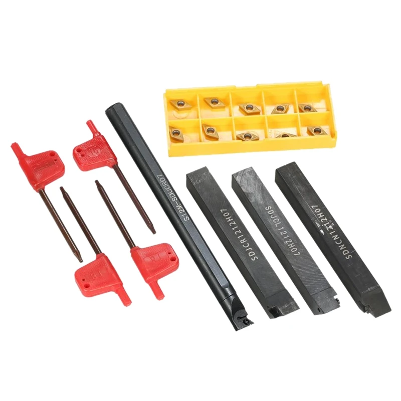 

14-Piece Set Of 4 12Mm Matching Wrenches (S12M-SDUCR07 / SDNCN1212H07 / SDJCL1212H07 / SDJCR1212H07) + 10 Pieces Of Gold Coating